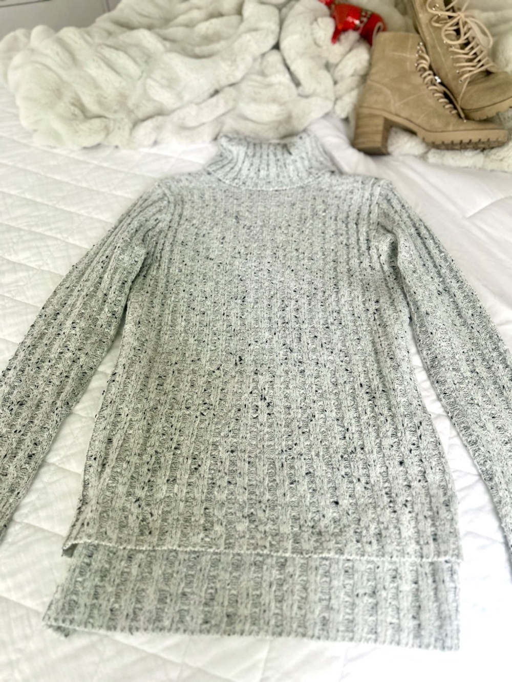 MIAMI Turtleneck Knit Sweater, Size S, Elevated Casual
